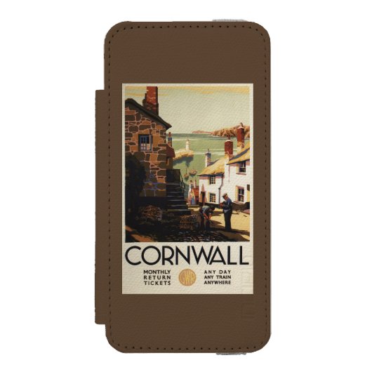 Straatscène met twee Mannen Incipio iPhone Portemonnee Hoesje (Voorkant Agenda)