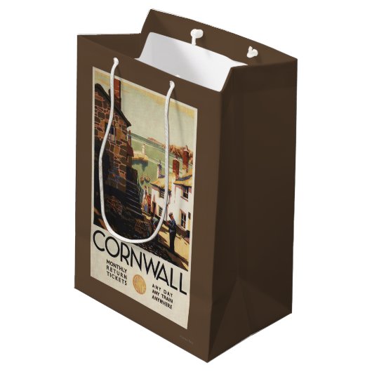 Straatscène met twee Mannen Medium Cadeauzakje (Achterkant Gekanteld)