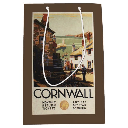 Straatscène met twee Mannen Medium Cadeauzakje (Voorkant)