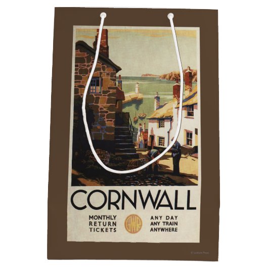 Straatscène met twee Mannen Medium Cadeauzakje (Achterkant)