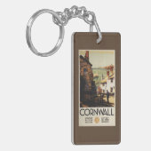 Straatscène met twee Mannen Sleutelhanger (Voorkant Links)