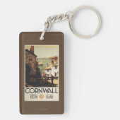 Straatscène met twee Mannen Sleutelhanger (achterkant)