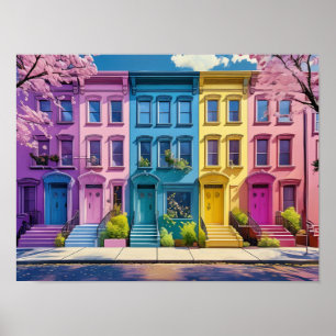 Straatscène NYC Poster