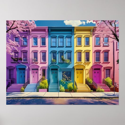 Straatscène NYC Poster (Voorkant)