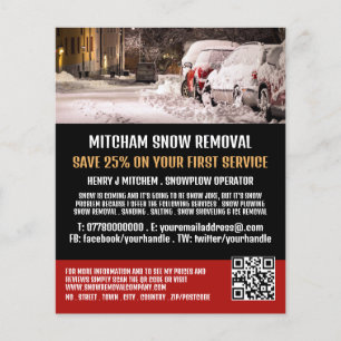 Straatscène, Sneeuwverwijderingsbedrijf Adverteren Flyer
