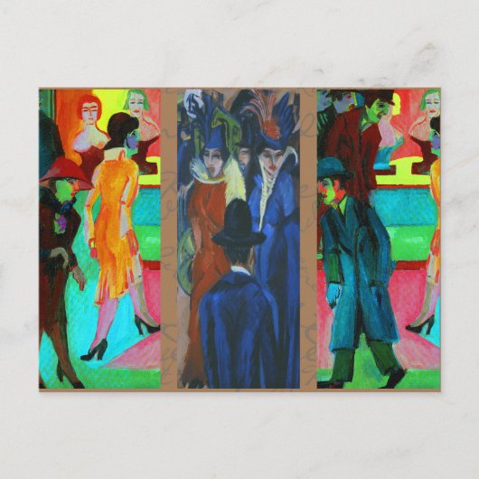 Straatscène van Ernst Ludwig Kirchner Briefkaart (Voorkant)