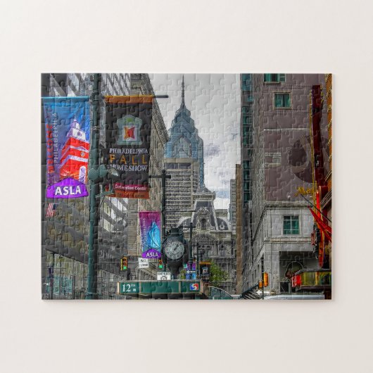 Straatscènes in Philadelphia. Legpuzzel (Horizontaal)