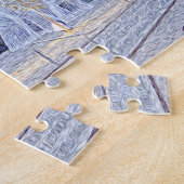 Straatsculptuur Calgary. Legpuzzel (Zijkant)