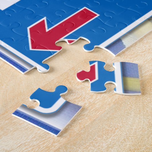 Straatsignalen met glimlach Sun Legpuzzel (Zijkant)