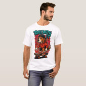 Straatstijl Beagle Skateboarden Graffiti Kunst T-shirt (Voorkant volledig)