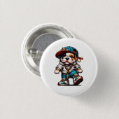 Straatstijl Bulldog Badge Ronde Button 3,2 Cm (Voorkant /achterkant)