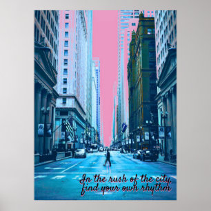 Straatstijl en stedelijke verkenning Rhythm and Ci Poster