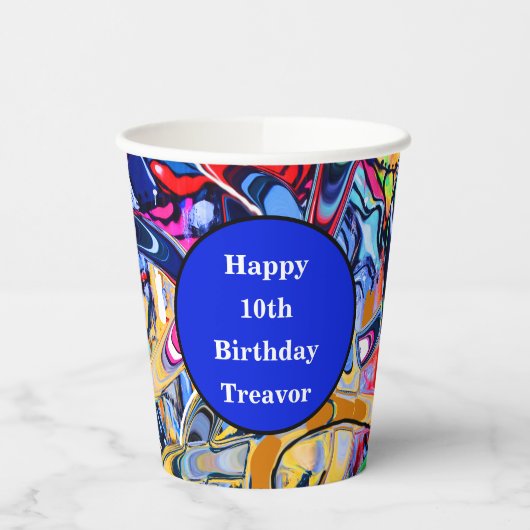 Straatstijl graffiti print papieren bekers (Links)