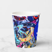 Straatstijl graffiti print papieren bekers (Voorkant)