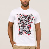 Straatstijl sneaker grafisch T-shirt (Voorkant)