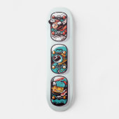 Straatstoot cartoon ontwerp 2 persoonlijk skateboard (Voorkant)