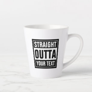 STRAATTE OUTTA latte koffie mok sjabloon