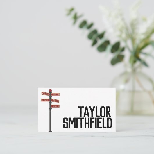 straatteken visitekaartje (Staand voorkant)