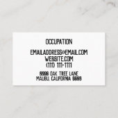 straatteken visitekaartje (Achterkant)