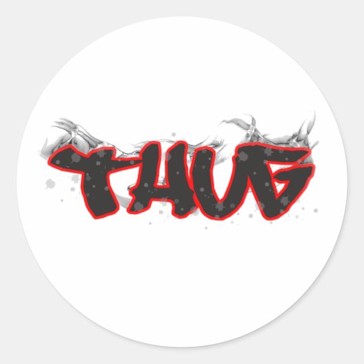 straatterreur graffiti ontwerp ronde sticker (Voorkant)