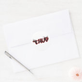 straatterreur graffiti ontwerp ronde sticker (Envelop)