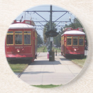 Straattram Zandsteen Onderzetter