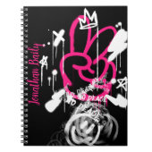 Straatverf Graffiti geen vrede Notitieboek (Voorkant)