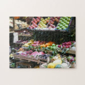 Straatverkoper, Italiaanse fruitmarkt Legpuzzel (Horizontaal)