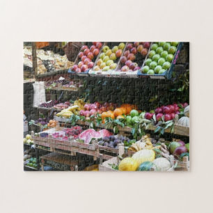 Straatverkoper, Italiaanse fruitmarkt Legpuzzel