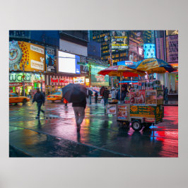 Straatverkoper 's Nachts Poster