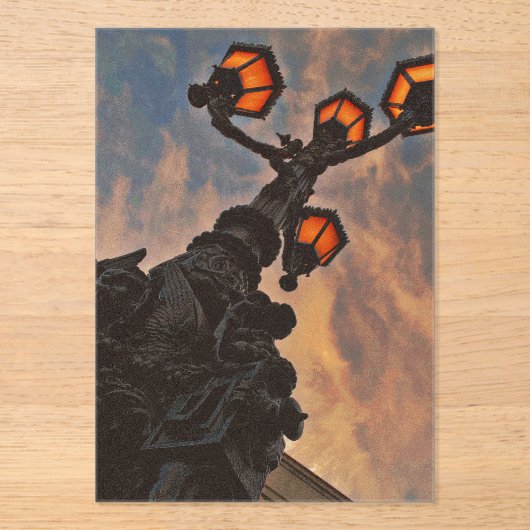 straatverlichting acryl uitnodigingen (Voorkant)