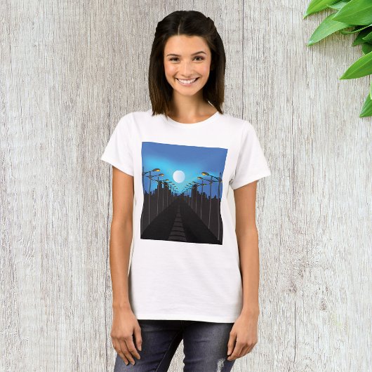 Straatverlichting En Maan T-shirt