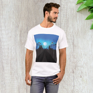 Straatverlichting en moon t-shirt