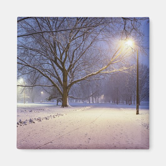 Straatverlichting en sneeuw magneet (Voorkant)