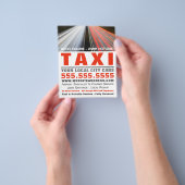 Straatverlichting, Taxibedrijf met Prijslijst Flyer (Hand)