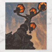 straatverlichting wijn etiket (Enkel label)