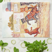 Straatvesten van Louis Wain Tea Towel Theedoek (Gevouwen)