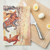 Straatvesten van Louis Wain Tea Towel Theedoek (Quarter Fold)