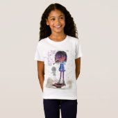 Straatvioliste meisje T-shirt (Voorkant volledig)