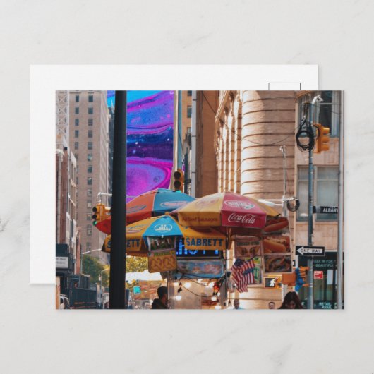 straatvoedsel briefkaart (Voorkant / Achterkant)