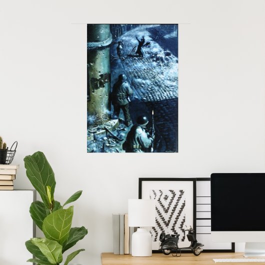 Straatvuurgevecht Poster (Thuiskantoor)