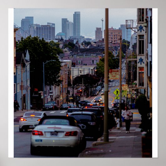 Straatwaartse Skyline Poster (Voorkant)