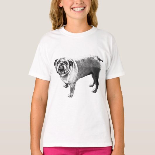 Straatwandeling, Bulldog Bright T-shirt (Voorkant)