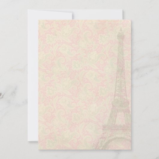  straatwedstrijd in de uitnodiging van Parijs (Achterkant)