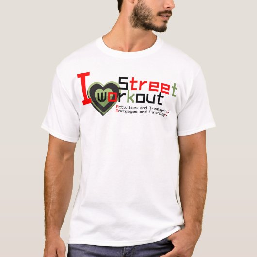 Straatwerk en fitness t-shirt (Voorkant)