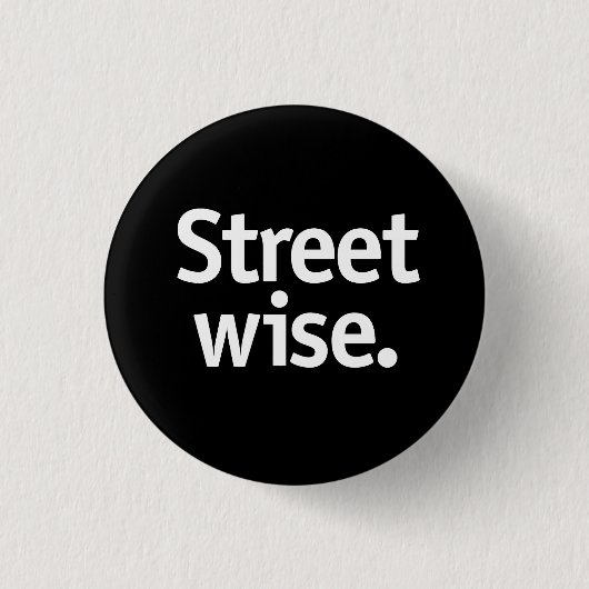 Straatwijs. Ronde Button 3,2 Cm (Voorkant)