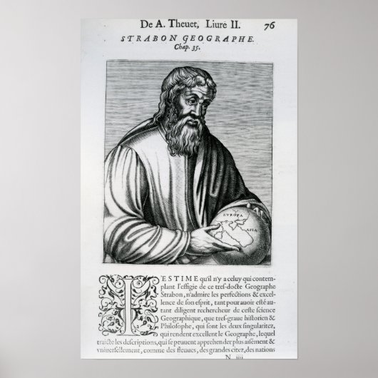 Strabo, illustratie van Andre Thevet Poster (Voorkant)