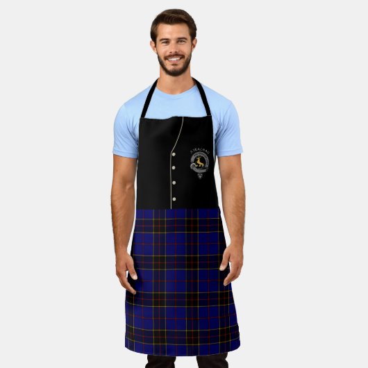 Strachan Clan Badge & Tartan Kilt Schort (Gedragen)