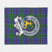 Strachan Clan Badge Tartan Pset Fleece Deken (Voorkant (Horizontaal))