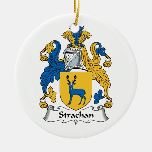 Strachan Family Crest Keramisch Ornament (Voorkant)